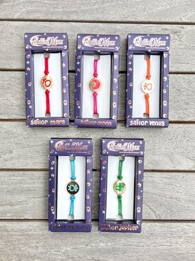 Sailor Moon Complete Sailor Scout Friendship Bracelet Set NWT 🌙